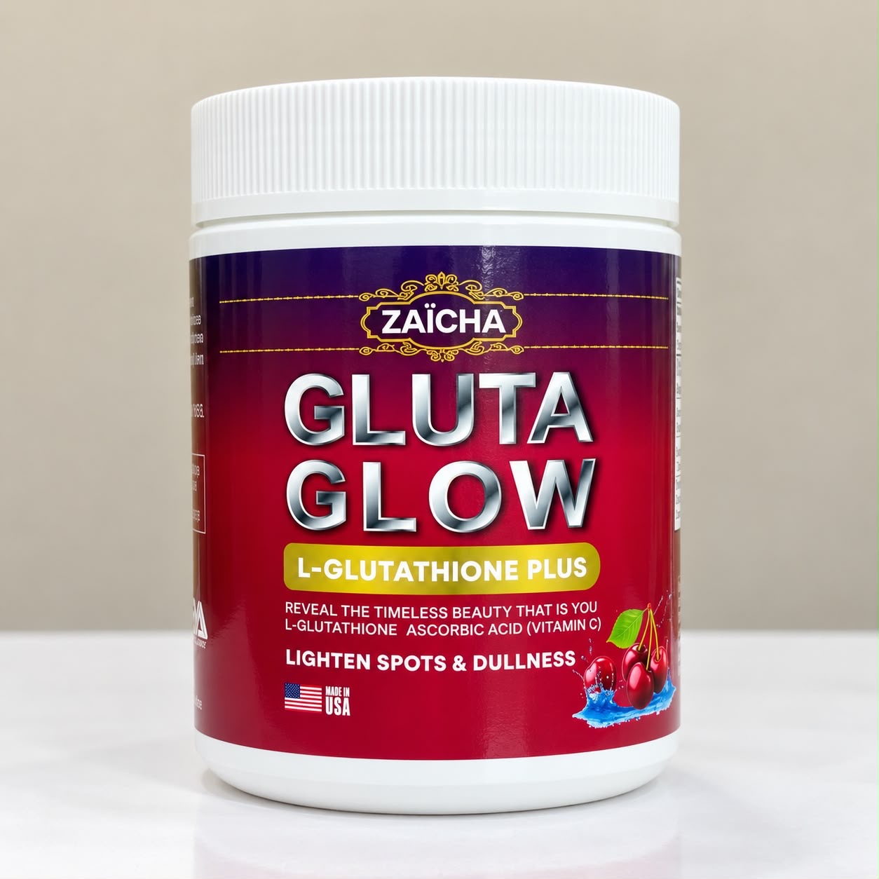Pot GLUTA GLOW ZAÏCHA en gros plan